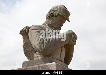 Tomba scultura di un soldato confederato Foto Stock