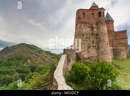 Gremi, la Cittadella Reale e la chiesa dei Santi Arcangeli in Kakheti, Georgia Foto Stock