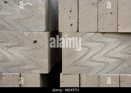 Pila di leggero edificio termale blocchi semi sfondo astratto Foto Stock