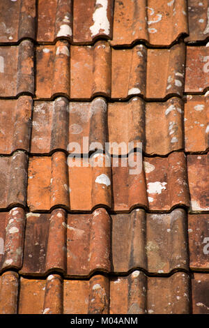 Pantile modello tetto full frame vicino sfondo fino Foto Stock