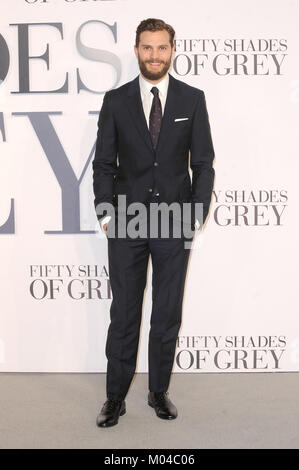 Jamie Dornan assiste il Regno Unito Premiere di cinquanta sfumature di grigio su Odeon Leicester Square a Londra. 12 febbraio 2015 © Paul Treadway Foto Stock