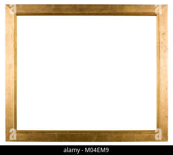 Empty picture frame, distressed finitura dorato Foto Stock