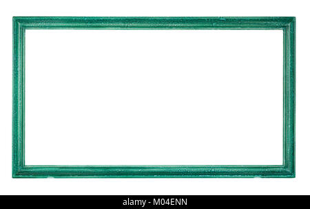 Empty picture frame, distressed macchiettato di verde finitura di vernice Foto Stock