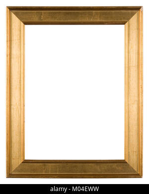 Empty picture frame con un distressed finitura dorato Foto Stock