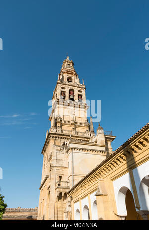 Il campanile della Cattedrale Mezquita di Cordova, Spagna Foto Stock