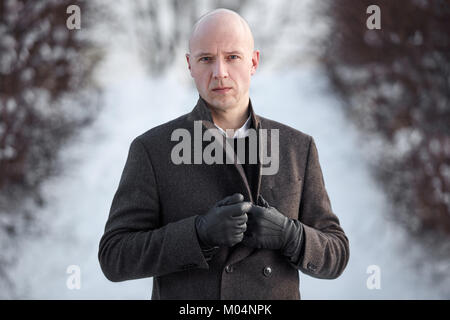 Il Norvegese cantante, compositore e musicista Sivert Høyem ritratte in Oslo. Sivert Høyem era precedentemente noto come il cantante in Norvegia rock band Madrugada. Norvegia, 13/01 2016. Foto Stock