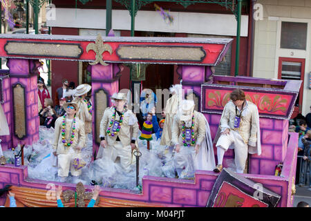 Mardi Gras galleggiante Foto Stock