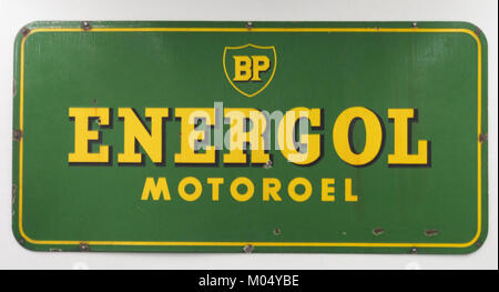 BP Energol motoroel, smalto pubblicità segno Foto Stock