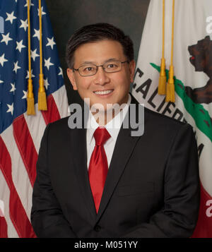 John Chiang fu tesoriere dello Stato della California, gestendo le finanze dello stato e supervisionando gli investimenti. Il suo ruolo fu fondamentale nel garantire la stabilità economica della California. Foto Stock