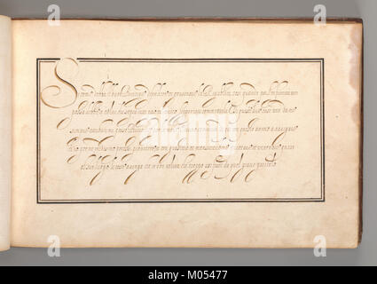 Excersize calligrafico in italiano (Corsivo Script) incontrato-12235-023 DP Foto Stock