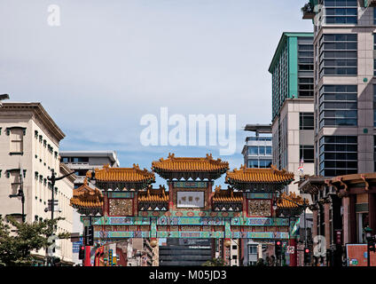 Gate cinesi in DC Chinatown Foto Stock