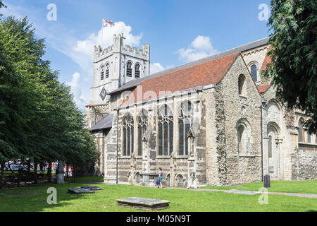Chiesa dell'abbazia di Waltham, Church Street, Waltham Abbey Essex, Inghilterra, Regno Unito Foto Stock
