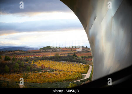 9 novembre 2017 Hotel Marqués de Riscal, Elciego, Álava, Paese Basco, Spagna. Foto di James Sturcke | sturcke.org Foto Stock