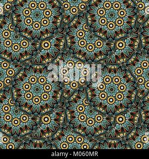 Perfetta configurazione di ripetizione di mandala colorati Foto Stock
