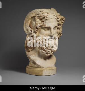 Testa di marmo di Zeus Ammon incontrato DP160859 Foto Stock
