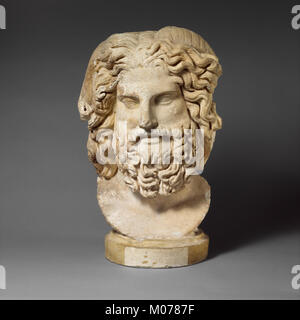 Testa di marmo di Zeus Ammon incontrato DP160855 Foto Stock
