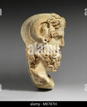 Testa di marmo di Zeus Ammon incontrato DP267893 Foto Stock