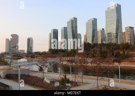 Songdo del distretto di Incheon, Corea Foto Stock