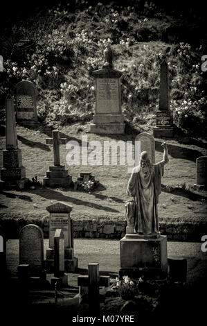 Cimitero vicino Castello di Stirling, Scozia Foto Stock