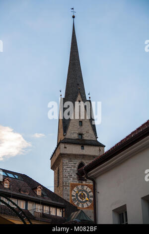 Il centro storico di Brunico, Brunico, Bolzano, Trentino Alto Adige, Italia Foto Stock