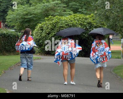 Glasgow Rangers ordine arancione celebrazione bandiera in kelvingrove Glasgow nazionalismo britannico union jack flag celebrazione Foto Stock