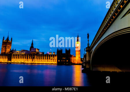 Il Big Ben, la Casa del Parlamento Foto Stock