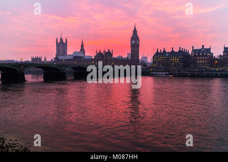 La Casa del Parlamento, il Big Ben Foto Stock