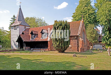 St Andrews Chiesa, Greensted, Essex, Inghilterra, Foto Stock