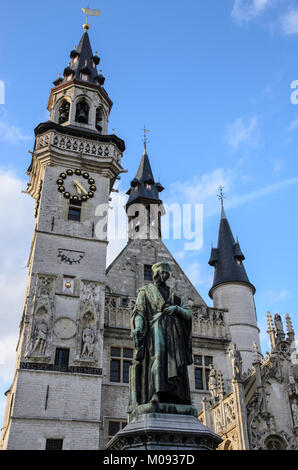 Il Rathaus und Belfried von Aalst, Belgio Fiandre Foto Stock