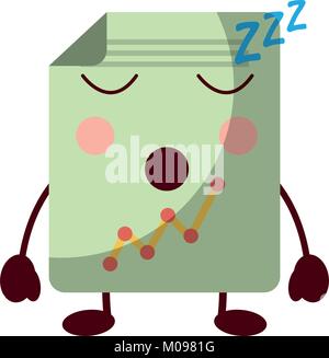 Diagramma grafico kawaii icon image Illustrazione Vettoriale