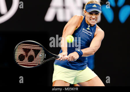 Melbourne, Australia. Xx gen, 2018. Il tedesco giocatore di tennis Angelique Kerber in azione durante il 2018 Open di Australia a Melbourne Park. Credito: Frank Molter/Alamy Live News Foto Stock