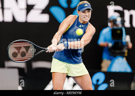 Melbourne, Australia. Xx gen, 2018. Il tedesco giocatore di tennis Angelique Kerber in azione durante il 2018 Open di Australia a Melbourne Park. Credito: Frank Molter/Alamy Live News Foto Stock