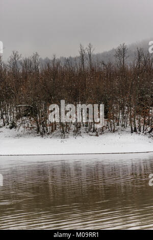 Lago Plastiras in Grecia Trikala. Foto Stock
