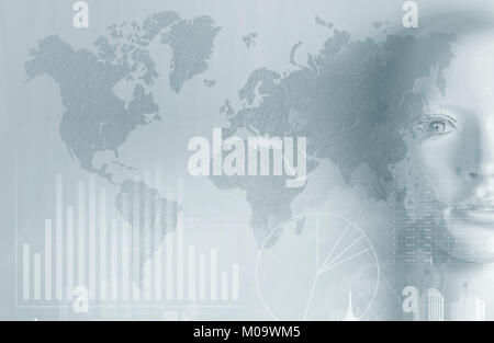 Intelligenza artificiale concetto - Grafici e diagrammi Foto Stock