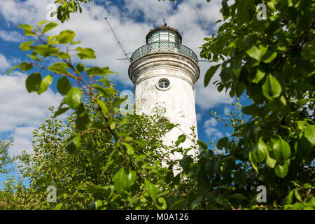 Il vecchio faro in sulina nel delta del Danubio, Romania. Foto Stock