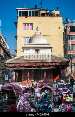 Scena di strada nel Kathmandu, Nepal, Asia Foto Stock