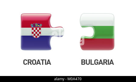 Bulgaria Croazia ad alta risoluzione il concetto di puzzle Foto Stock