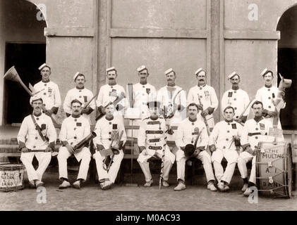 British Army Band, Multan, Pakistan, 1880 Foto Stock