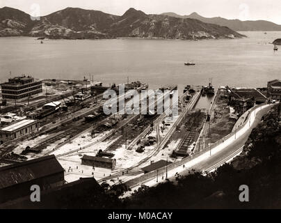 Darsena a Hong Kong, c.1930's Foto Stock