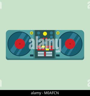 Live DJ Set tavola girevole illustrazione vettoriale Graphic Design Illustrazione Vettoriale