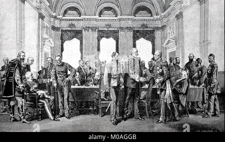 Il Congresso di Berlino nel 1878, Germania, digitale migliorata la riproduzione di un originale a partire dall'anno 1880 Foto Stock