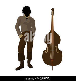 Ludwig van Beethoven con un violoncello su sfondo bianco Foto Stock