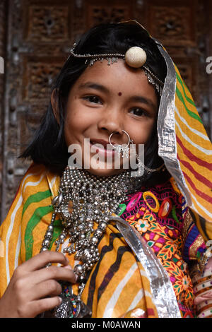 Il Maharani ritratto, Jaisalmer, India Foto Stock