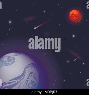 Vector realistica e spazio futuristico sfondo Illustrazione Vettoriale