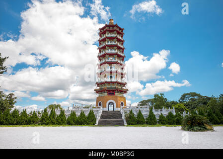 Ci En Pagoda vicino Sole-luna Lago Foto Stock