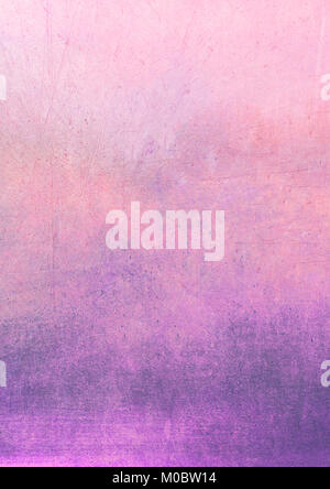 A3 international paper size gradiente sporco rosa e viola sporco effetto grunge sfondo testurizzata Foto Stock