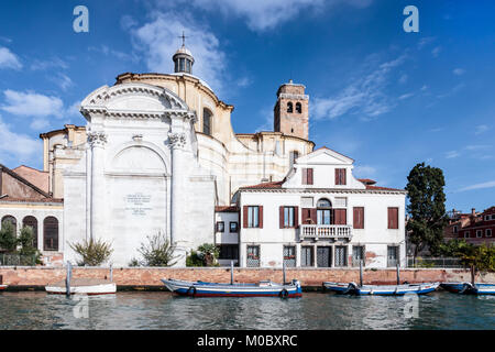 La Chiesa di San Geremia e Grand Canal in Veneto, Venezia, Italia, Europa. Foto Stock