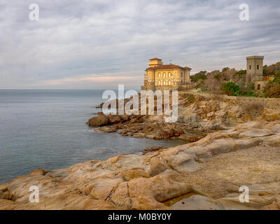 Bellezza famoso spot Castello del Boccale, vicino a Livorno. Tristemente noto anche come area di furto frequente da turisti automobili. Foto Stock