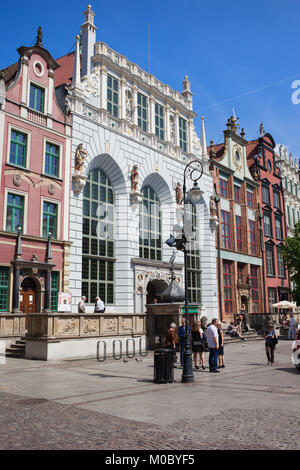 L'Artus Court (Dwór Artusa) nella città di Gdansk in Polonia Foto Stock