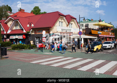 Wladyslawowo resort costiero centro città nella regione della Pomerania di Polonia, Europa Foto Stock